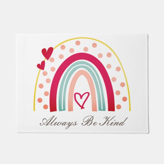 Always Be Kind -やる気を起こさせる引用文 ドアマット (正面)