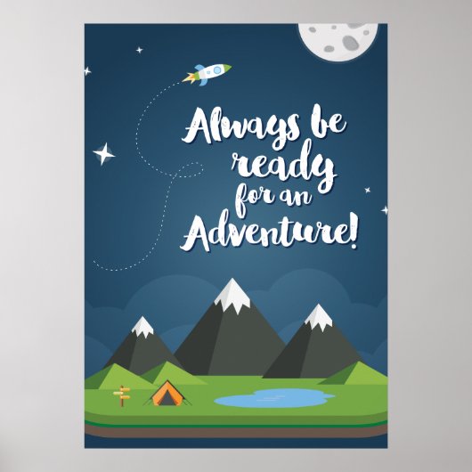 Always be ready for an Adventure! Nursery & Kids ポスター (正面)