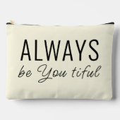 Always Be You引用文lニュートラルブラックスクリプト アクセサリーポーチ (正面)
