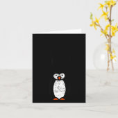 Always Be Yourself Funny Penguin Quote Design  カード (黄色い花)