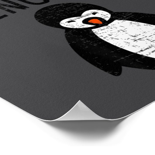 Always Be Yourself Funny Penguin Quote Design  ポスター (角)