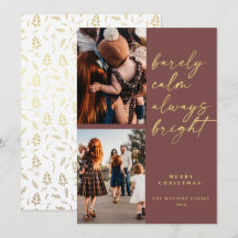 Always Bright金ゴールドスクリプト2フォトクリスマス