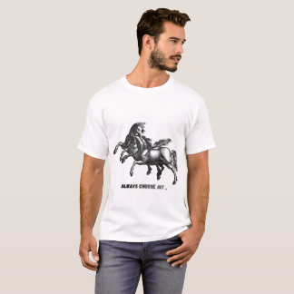 Always Choose Art – Hand-Drawn Horse Illustration  Tシャツ