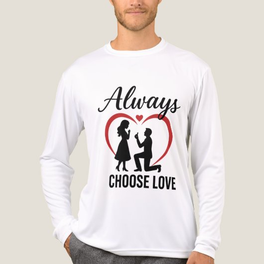 Always Choose Love Bella+Canvas Tri-Blend Long Sle トライブレンドＴシャツ (正面)