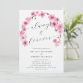 Always Foreverさくらんぼ花咲アーチフォト結婚ズ 招待状 (スタンド正面)
