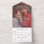 Always & Foreverカスタムフォト結婚ズ オールインワン招待状 (内側)