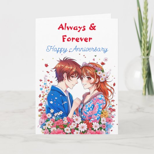 Always & Forever Anime Happy Anniversary カード (正面)
