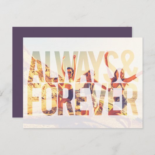 Always & Forever Bridesmaid提案書はがき ポストカード (正面/裏面)