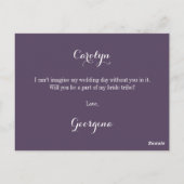 Always & Forever Bridesmaid提案書はがき ポストカード (裏面)