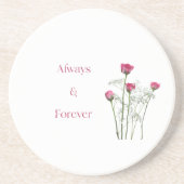 Always & Forever Floral Romantic Anniversary  コースター (正面)