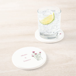 Always & Forever Floral Romantic Anniversary  コースター