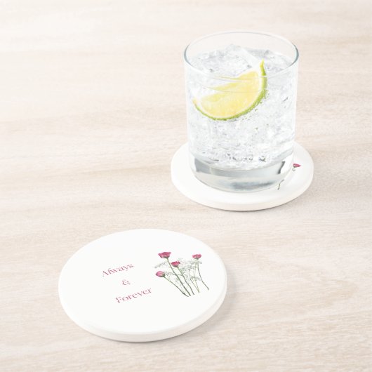 Always & Forever Floral Romantic Anniversary  コースター (側面)