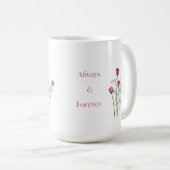 Always & Forever Floral Romantic Anniversary  コーヒーマグカップ (正面右)