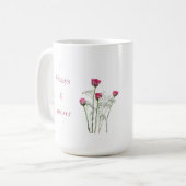 Always & Forever Floral Romantic Anniversary  コーヒーマグカップ (正面左)