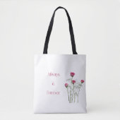 Always & Forever Floral Romantic Anniversary  トートバッグ (正面)