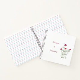 Always & Forever Floral Romantic Anniversary  ノートブック