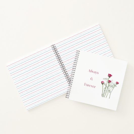 Always & Forever Floral Romantic Anniversary  ノートブック (内部)