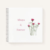 Always & Forever Floral Romantic Anniversary  ノートブック (正面)