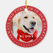 Always & Forever in ourハートメモリアルPet写真 セラミックオーナメント (裏面)