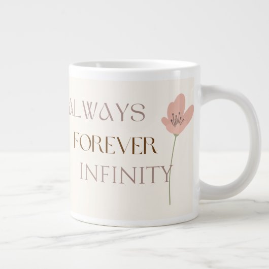 Always Forever Infinity, Romantic Floral ジャンボコーヒーマグカップ (右)