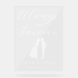 Always & Forever Minimal Elegant Wedding Welcome アクリルサイン