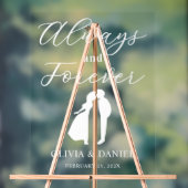 Always & Forever Minimal Elegant Wedding Welcome アクリルサイン (ニュートラル)