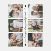 Always & Forever Modern 6 Photo Collage フリースブランケット (正面)
