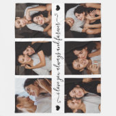 Always & Forever Modern 6 Photo Collage フリースブランケット (正面)