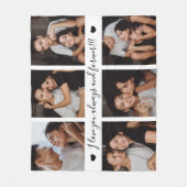 Always & Forever Modern 6 Photo Collage フリースブランケット (正面)