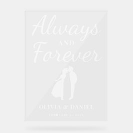 Always & Forever Personalized Wedding Welcome アクリルサイン