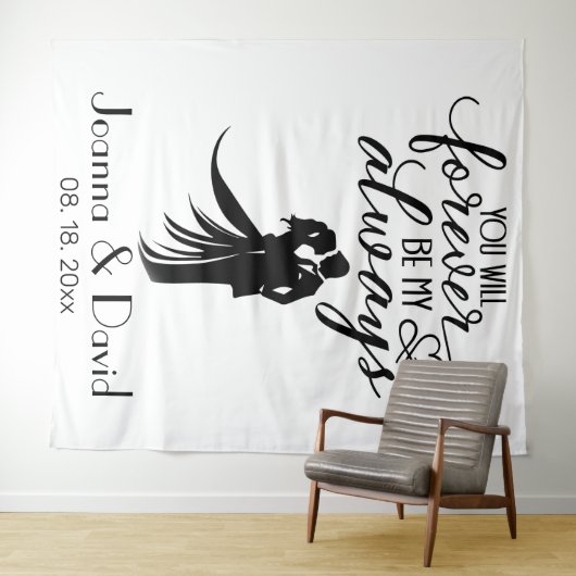 Always & Forever Silhouette Backdrop タペストリー (インサイチュ(横))