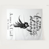 Always & Forever Silhouette Backdrop タペストリー (正面(横))