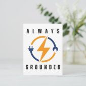always grounded funny electrician ポストカード (スタンド正面)