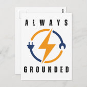 always grounded funny electrician ポストカード (正面/裏面)