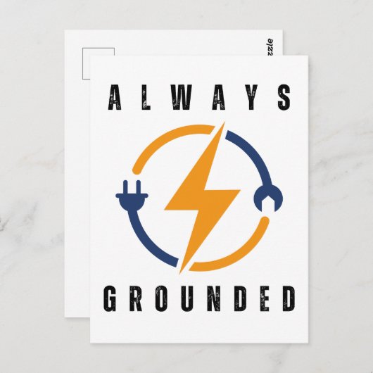 always grounded funny electrician ポストカード (正面/裏面)