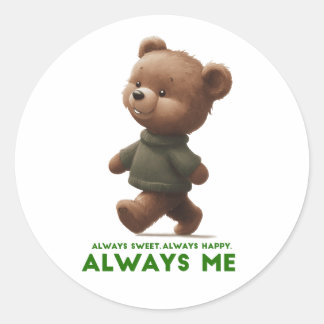 Always Happy and Positive | Adorable Gift ラウンドシール