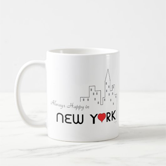 Always Happy in New York コーヒーマグカップ (左)