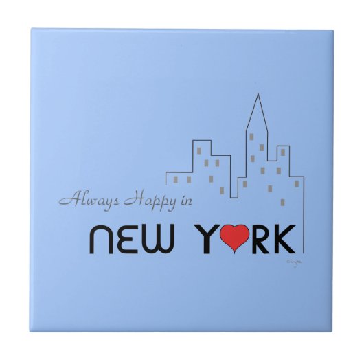 Always Happy in New York タイル (正面)