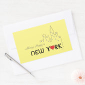 Always Happy in New York 長方形シール (封筒)