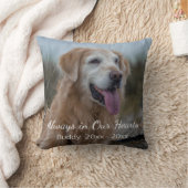 Always in Myハートドッグフォト悔やみや弔慰メモリアル クッション (ブランケット)