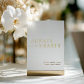 Always in Our Hearts Minimalist Wedding Sign 箔招待状