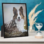 Always In Our Hearts Pet Photo Memorial フォトプラーク (側面)