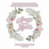 Always in Our Hearts Quote Loved Ones for Wedding シール (正面)