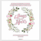 Always in Our Hearts Quote Loved Ones for Wedding シール (シート)
