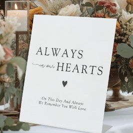 Always In Our Hearts Wedding Memorial 台座サイン
