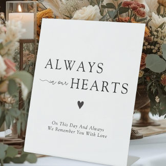 Always In Our Hearts Wedding Memorial 台座サイン