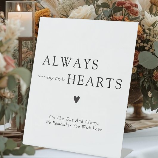 Always In Our Hearts Wedding Memorial 台座サイン