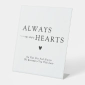 Always In Our Hearts Wedding Memorial 台座サイン (正面)