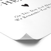 Always In Our Hearts Wedding Remembrance Sign ポスター (角)