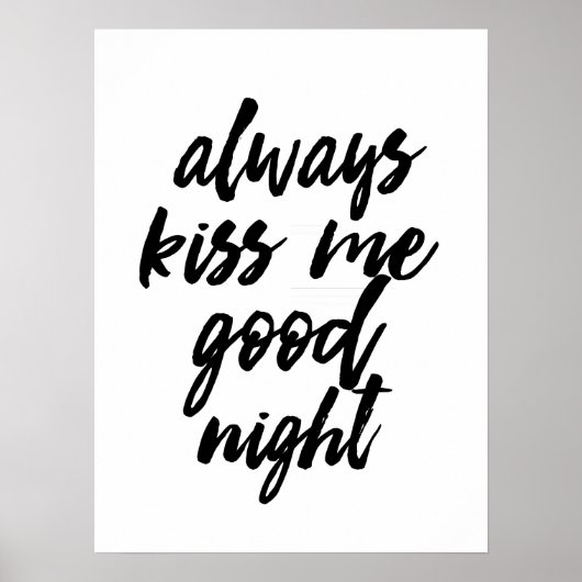 Always kiss me good night art prints poster ポスター (正面)